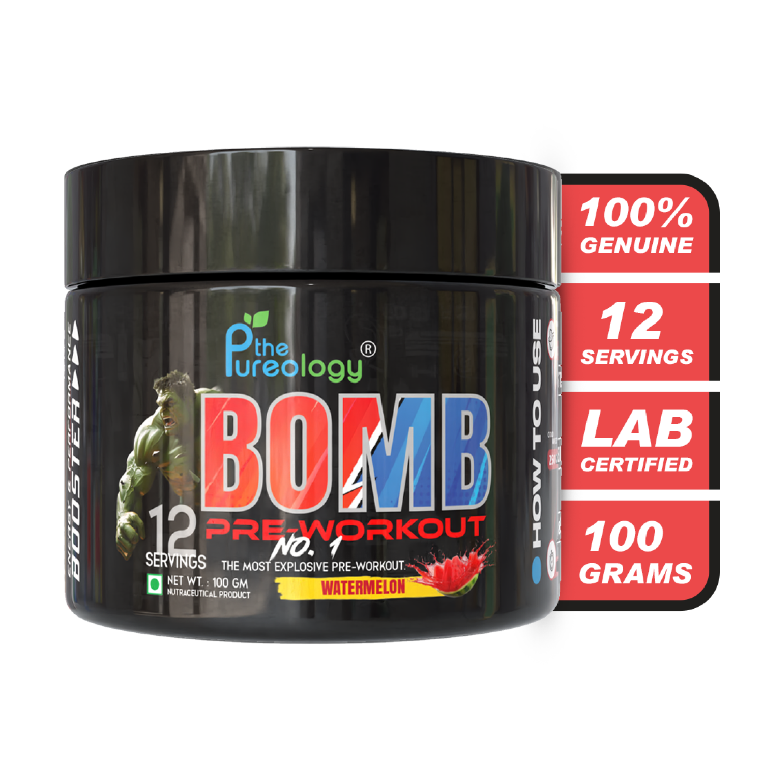 thepureology BOMB Pre Workout Pre Workout  (100 g, Watermelon) thepureology BOMB Pre Workout Pre Workout  (100 g, Watermelon)
